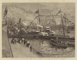 La inauguración del nuevo Royal Albert Dock en Woolwich por el duque y la duquesa de Connaught
